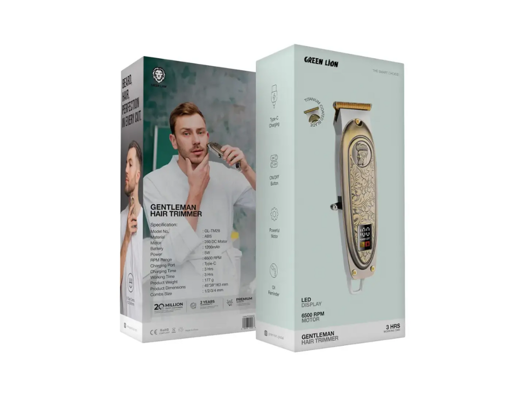 Buy Green Lion Gentleman Hair Trimmer – Gold | in Qatar Buy Green Lion Gentleman Hair Trimmer – Gold | in Qatar